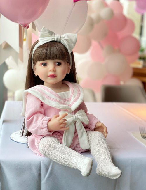 12"/16" Realistic Vinyl Sleeping Baby Little Infant Girl Retaining Pacifier