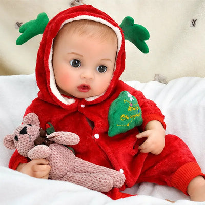 Realistic interactive baby doll featuring smooth vinyl limbs, a soft cuddly body, and carefully hand-painted facial details.