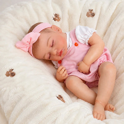 Pink Outfit Sleeping Reborn Baby Doll  Ideal for doll collectors, kids, and reborn doll lovers.