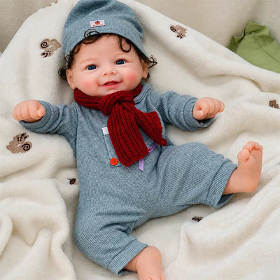 Handcrafted Full Silicone Reborn Baby Doll with Detailed Skin Texture and Hand-Painted Features