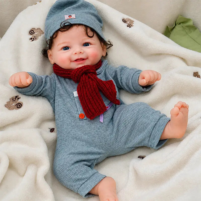 Handcrafted Full Silicone Reborn Baby Doll with Detailed Skin Texture and Hand-Painted Features