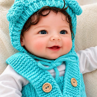 Hand-Painted Full Silicone Reborn Baby Doll with Soft Skin and Realistic Facial Detailing