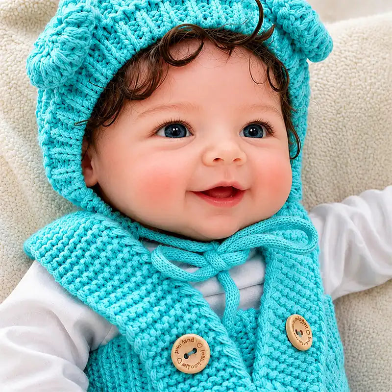 Hand-Painted Full Silicone Reborn Baby Doll with Soft Skin and Realistic Facial Detailing