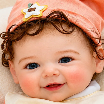 4.Full Silicone Reborn Baby Doll handcrafted with soft silicone, realistic skin coloring, and finely painted facial details. 