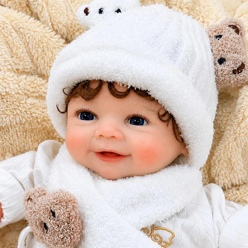 Full Silicone Reborn Baby Doll handcrafted with soft silicone, realistic skin textures, and carefully painted facial details.