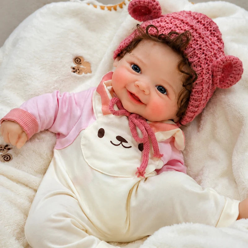 Full Silicone Reborn Baby Doll Crafted with Soft Silicone and Hand-Painted Realistic Facial Details