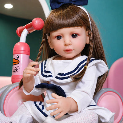 Charming lifelike reborn doll ready for tea parties, storytime, playroom adventures, and special birthday surprises.